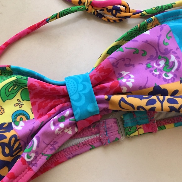 Multi-pattern bandeau bathing suit - Picture 10 of 12
